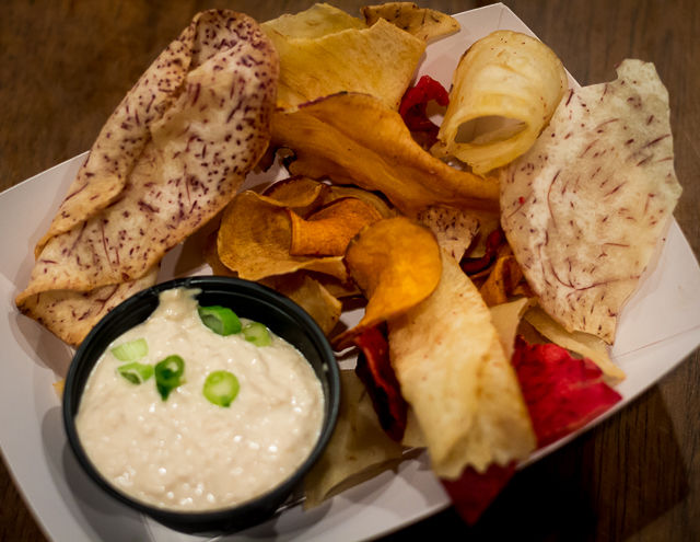 Busch Gardens Williamsburg Food and Wine Festival 2016 Root Vegetable Chips with Maui Onion Dip